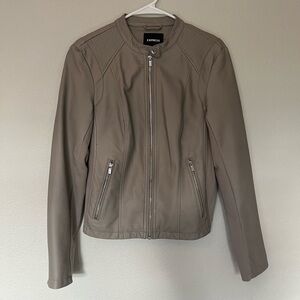 Express pleather moto jacket